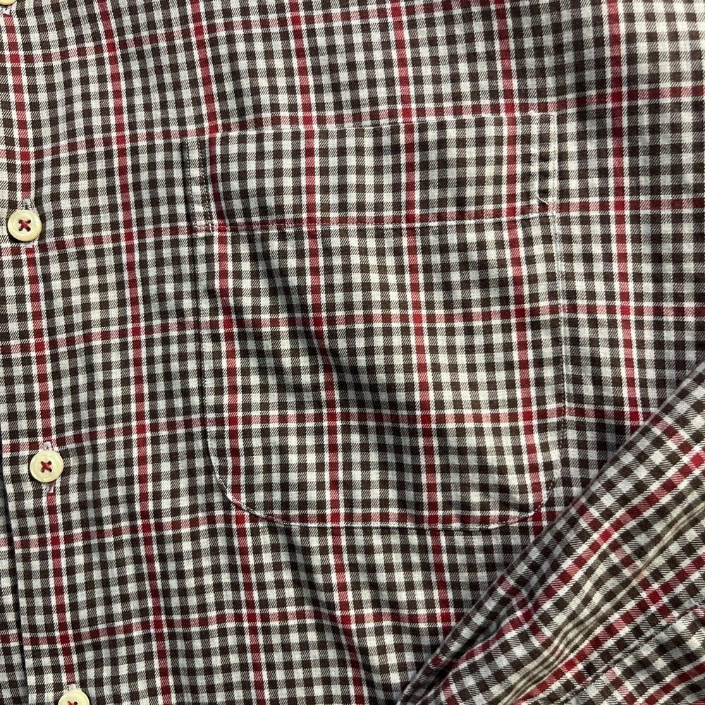 Peter Millar Long Sleeve Gingham Plaid Button‎ Shirt Mens XL Cotton Red Green - Picture 6 of 12